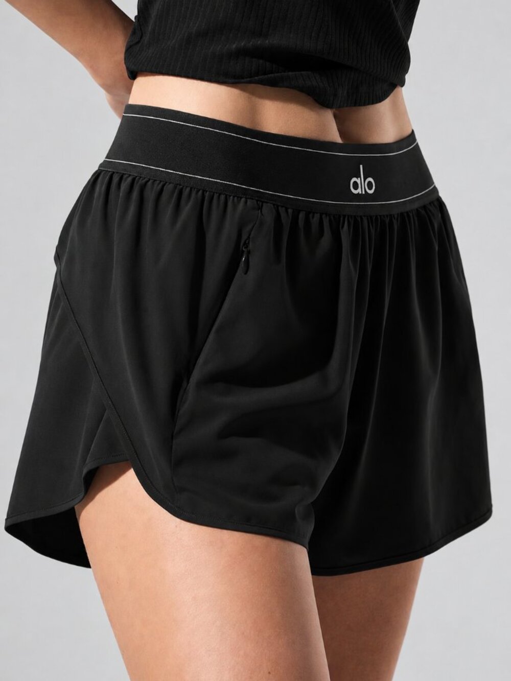 💥ALO Yoga Match Point Short Black NWT | Chic Tennis | Golf Shorts 💐